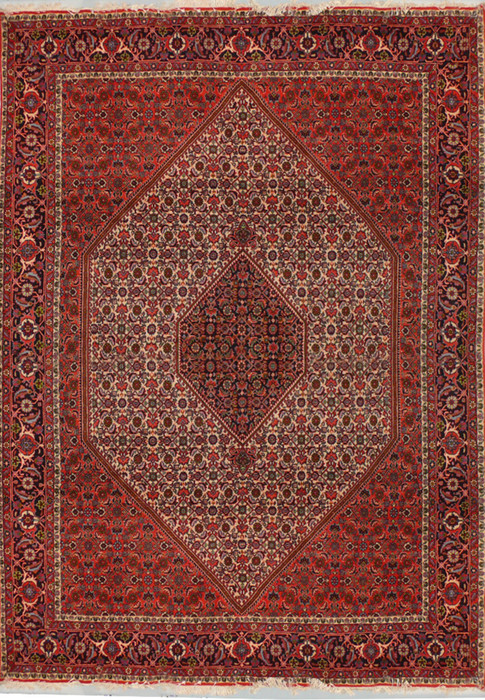 7 x 10 Persian Bijar Rug Mahi/Fish Design