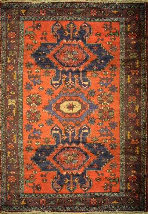 4 x 7 Kazak Caucasian Semi-Antique Rug