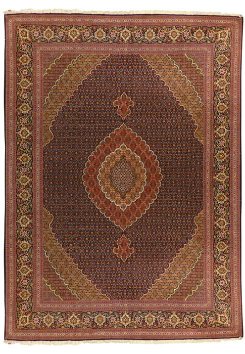 6'8 x 9'7 Tabriz Mahi 50 Raj Persian Rug with intricate design