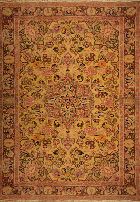 4'5" x 6'7" Antique Persian Sarough Rug
