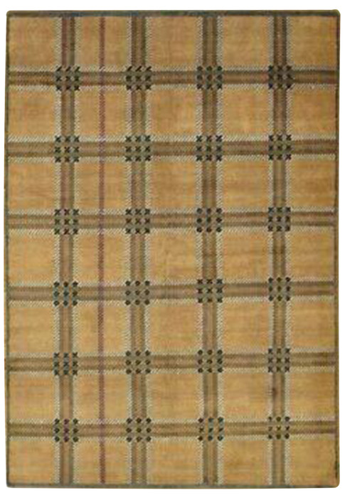 5x8 All-Over Modern New Nepali Brown Wool (65 x 94 In) Handmade Rug