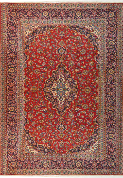 9'5 x 13'3 Persian Kashan Rug