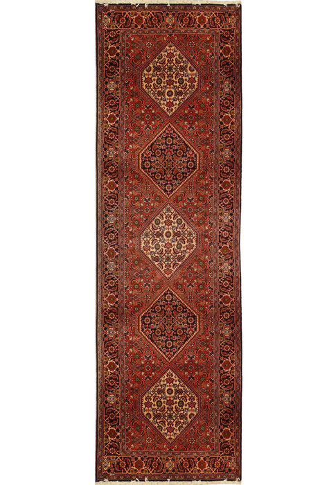 3 x 9'7" Persian Bijar Mahi Design Runner Rug