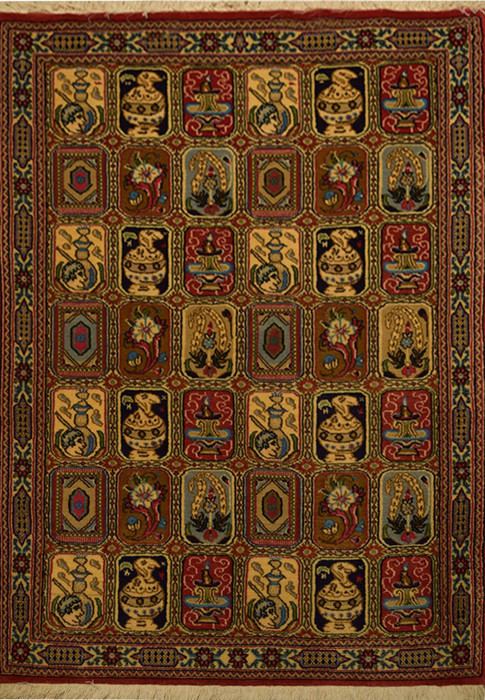 2'5 x 4 Persian Qum Kork Rug