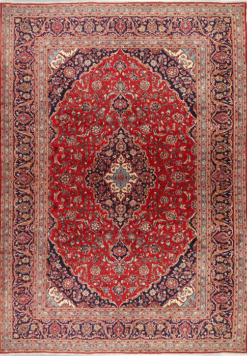 9'11" x 13'5 Persian Kashan Rug