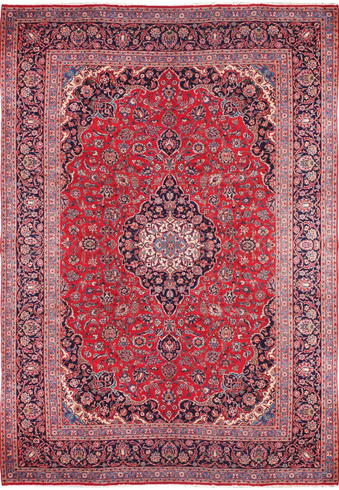 10 x 14 Classic Persian Kashan Rug | Known from TV Show Shark Tank