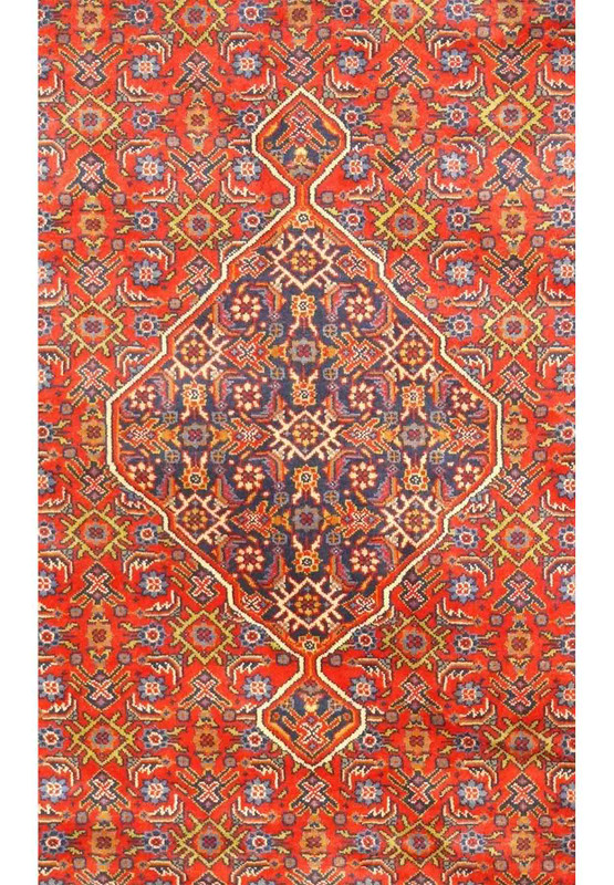 6'8" x 10 Persian Enjalas Octagon Pattern Rug