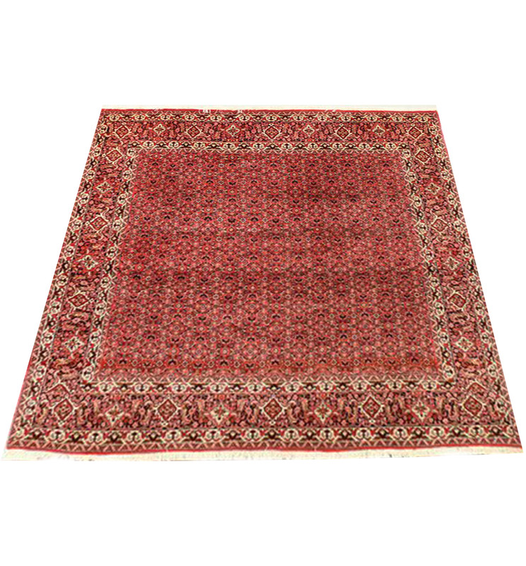 7 x 7 Persian Bijar Square Rug All-Over Design