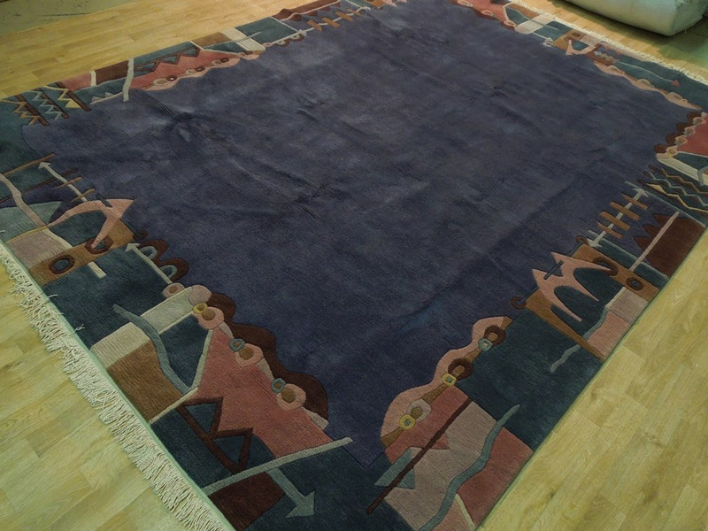 8'4" x 11'2" Authentic Handmade Modern Tibet Rug
