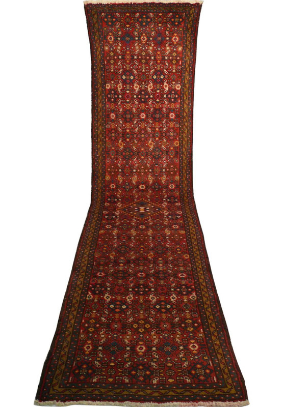 2'6 x 10'4 Persian Hosseinabad Runner Tribal Rug