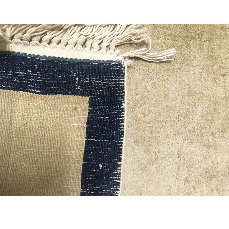 Back view of the Oriental Semi-Antique Runner Rug, emphasizing the quality and structure of the weave.