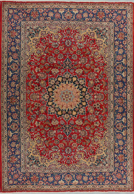 絨毯　mashad carpet 9'5 x 12'6 Persian Mashad Rug