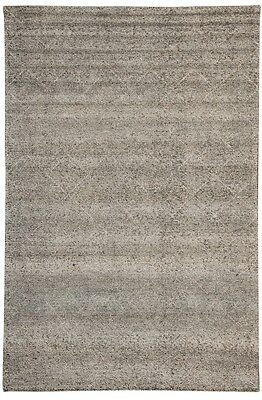 5x8 Contemporary Rug Wool & Bamboo On Durable Cotton All-Over Checked Design