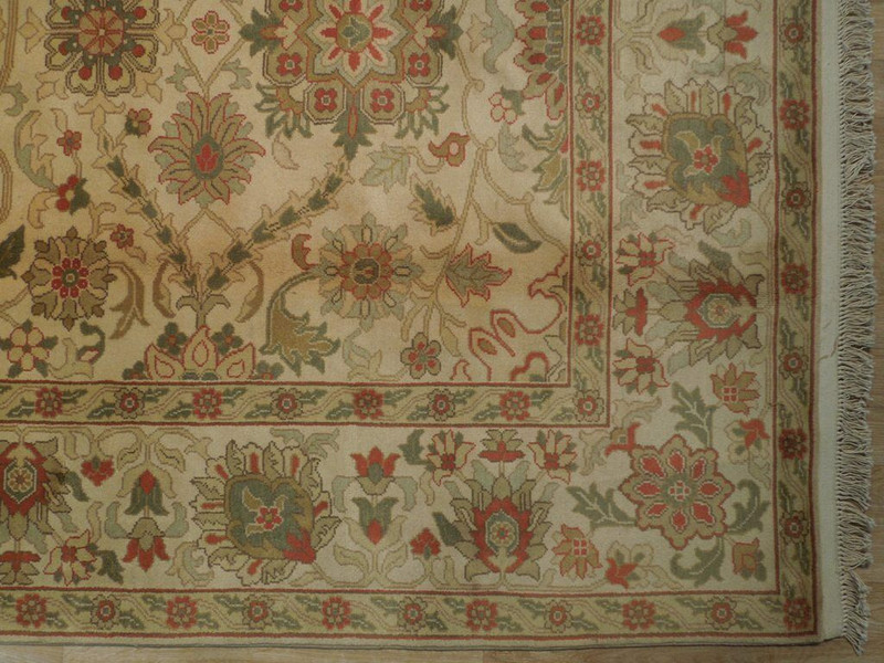 6 x 9 Ivory Durable Wool Oushak Rug