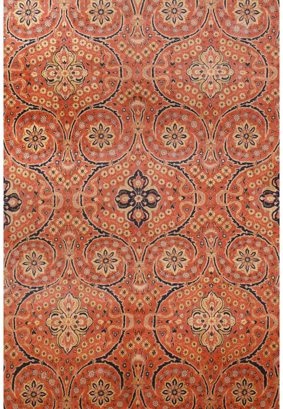 7 x 10 Persian Bijar Botanical Design Rug