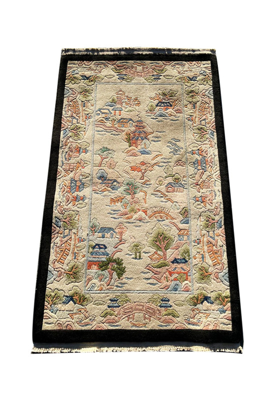 2'3" x 4'4" Antique Oriental Art Deco Rug
