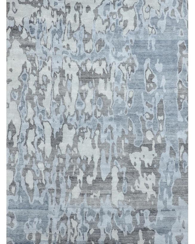 9 X 12 Modern Handmade Silky Abstract Rug 4