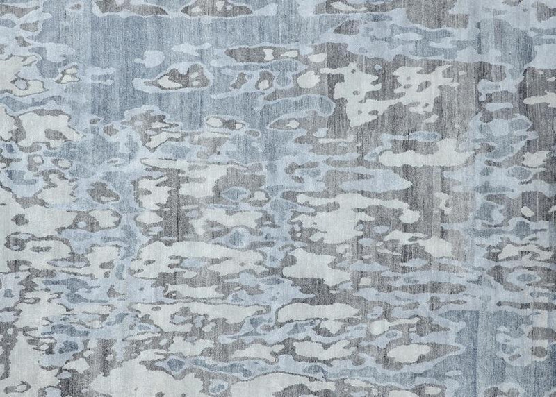 9 X 12 Modern Handmade Silky Abstract Rug 4