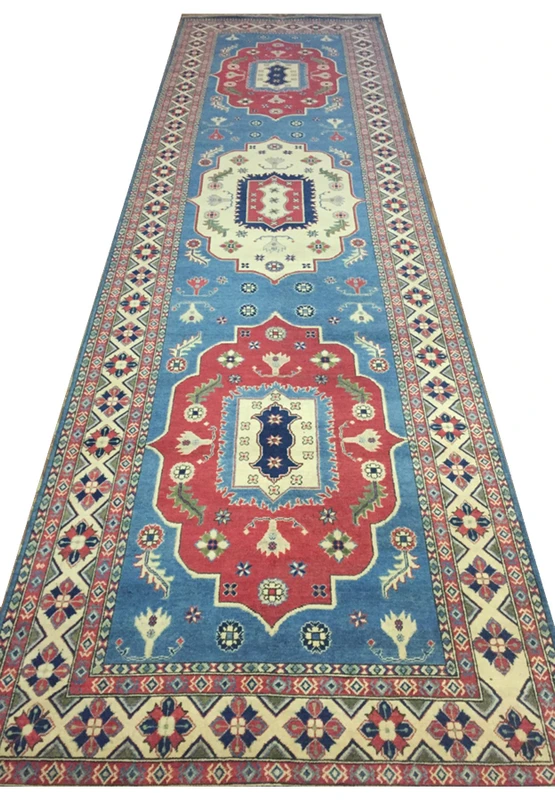 5'8" x 19'3" Caucasian Kazak Runner Rug