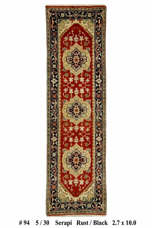 3 x 10 Caucasian Design Geometric Serapi Runner