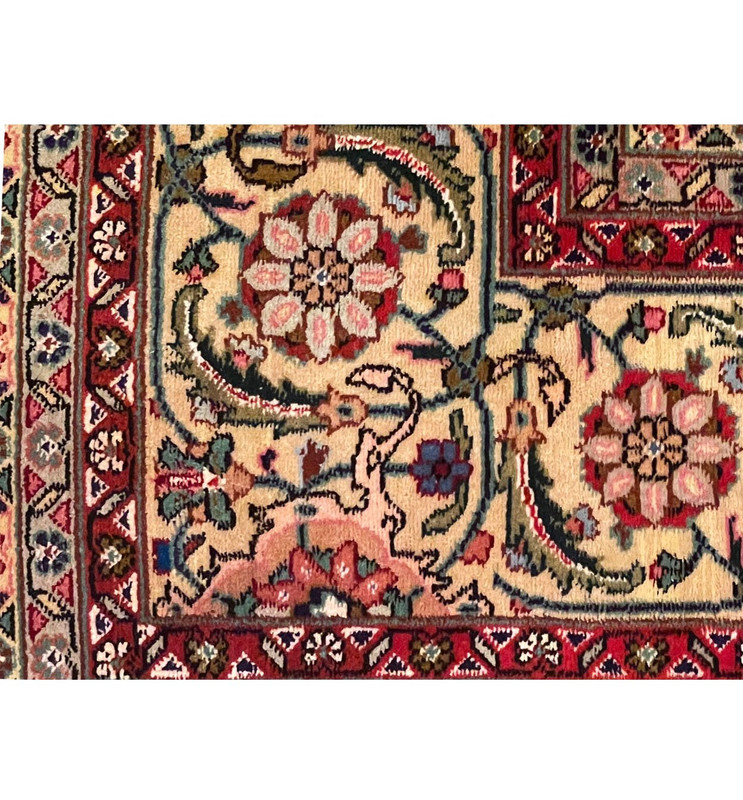 8'6 x 11'2 Signed Persian Wool & Silk Tabriz Rug | Very fine