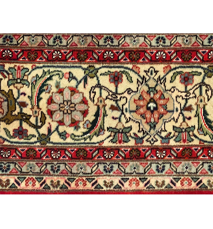 8'6 x 11'2 Signed Persian Wool & Silk Tabriz Rug | Very fine