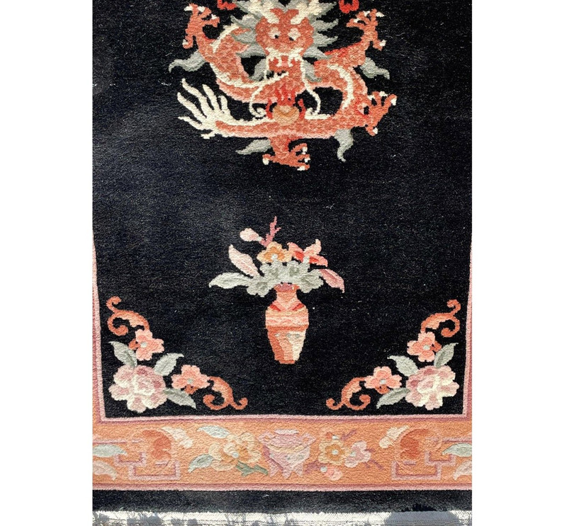 3 x 5'5 Antique Oriental Art Deco Rug