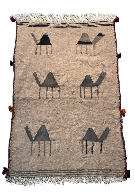 2'5" x 3'7" Antique Qashqai Kelim Rug