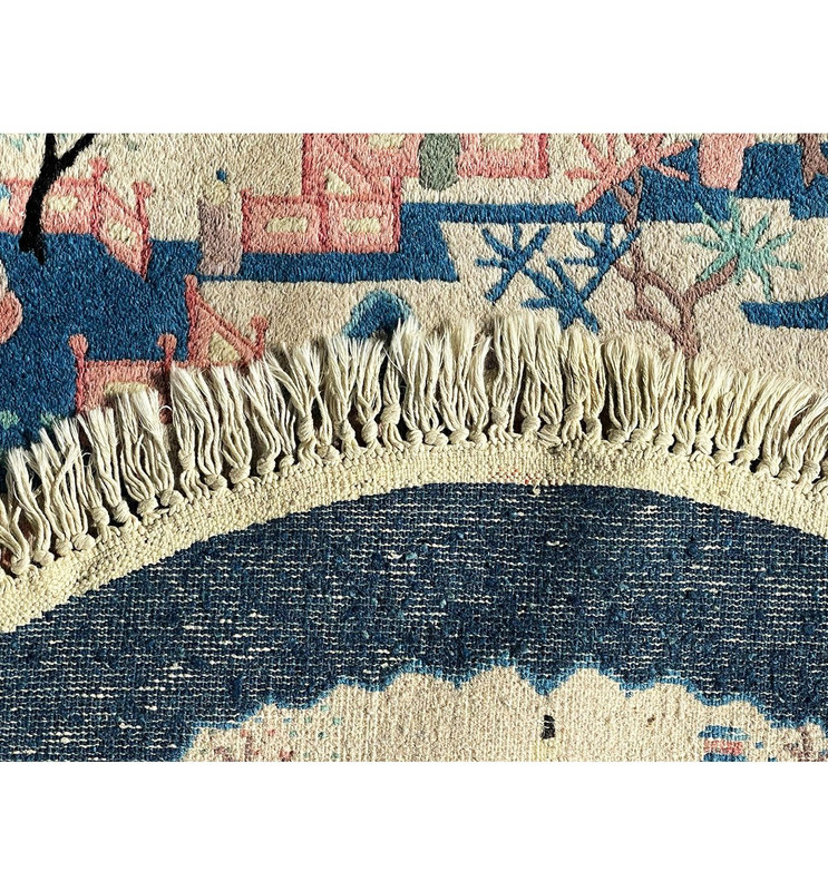 2'3" x 5'5" Oriental Art Deco Oval Rug