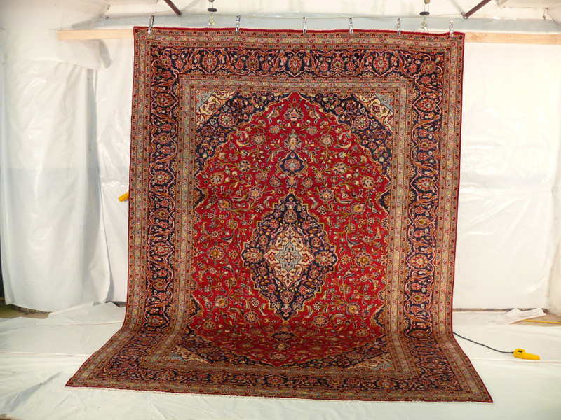 9'8 x 13'3 Persian Kashan Rug 1
