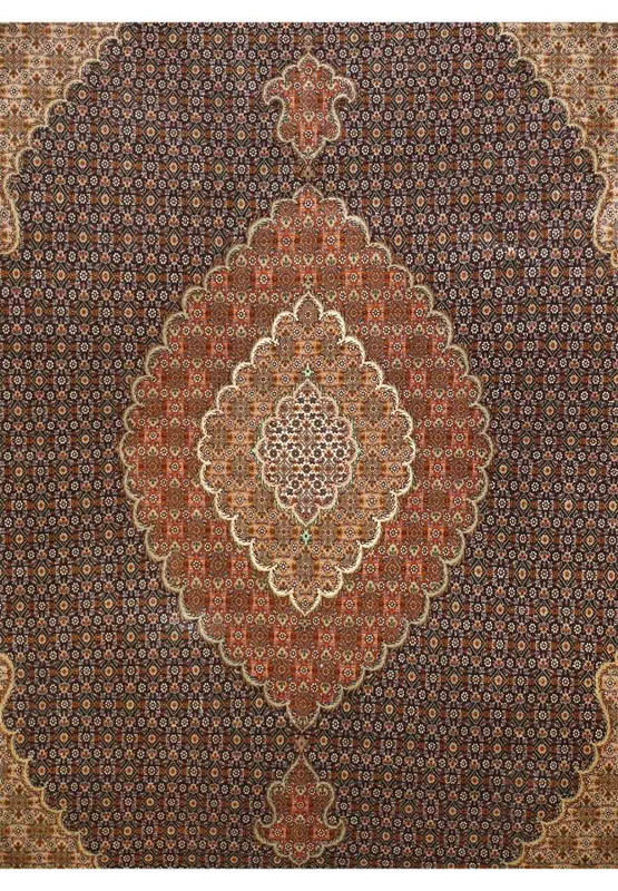7 x 10 Persian Tariz Mahi 50 raj Wool & Silk Rug