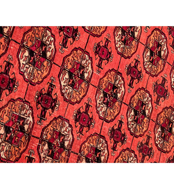 4 x 6 Antique Wool & Silk Afghan Mauri Rug