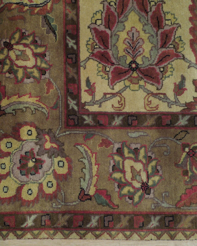 5 x 7 Oriental Jaipur Creme Wool Design Authentic Handmade Rug