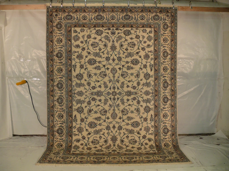 8'2 x 11' Persian Nain Rug All-Over Design Beige