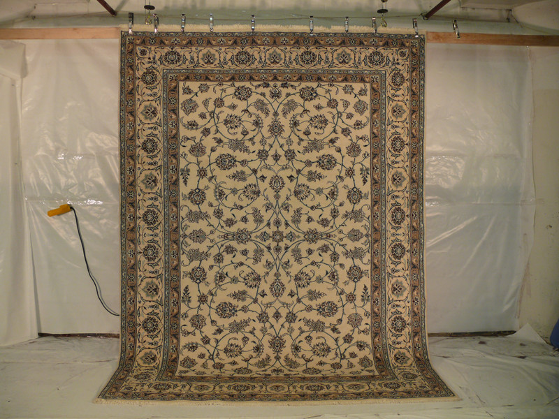 8'2 x 11' Persian Nain Rug All-Over Design Beige
