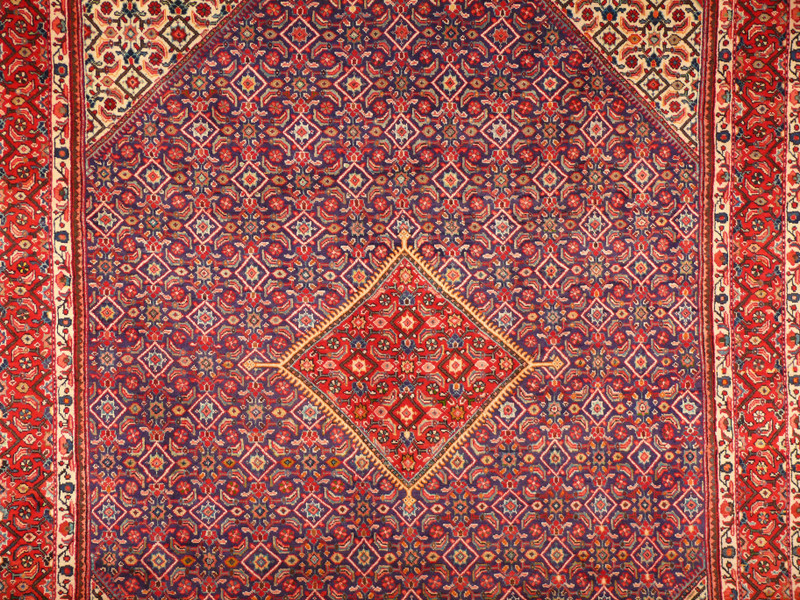 10 x 12 Persian Mahal Rug Diamond Shape Medallion