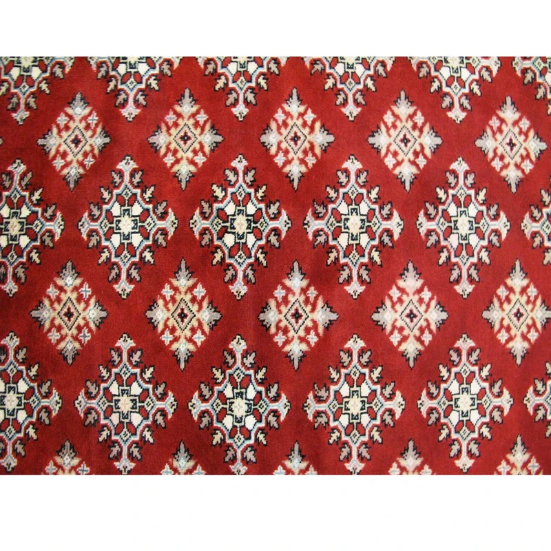 7 x 7 Oriental Bokhara All-Over Design Jaldar Wool&Silk Square Rug