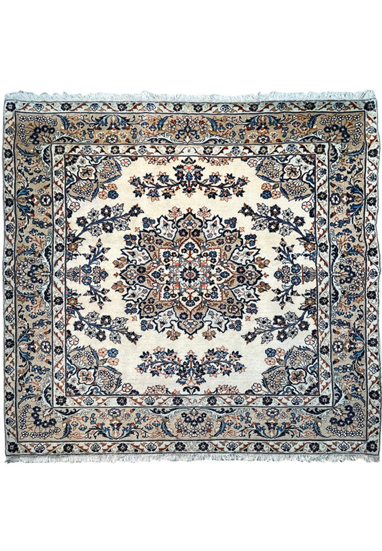 6'7" x 6'7" Persian Kashan Square Rug