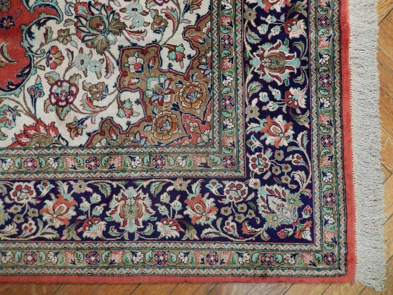 6'6 x 9'8 Persian Qum All Silk Rug Masterpiece