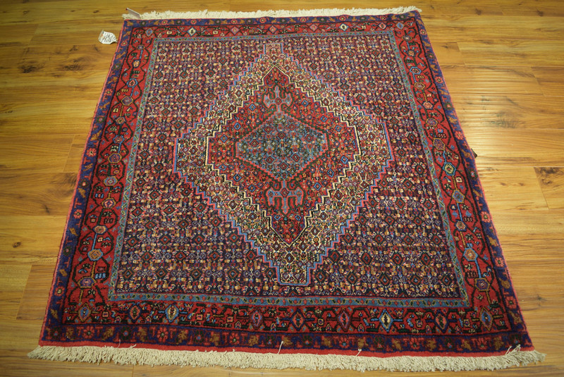 4'3" x 4'6" Persian Senneh Square Rug
