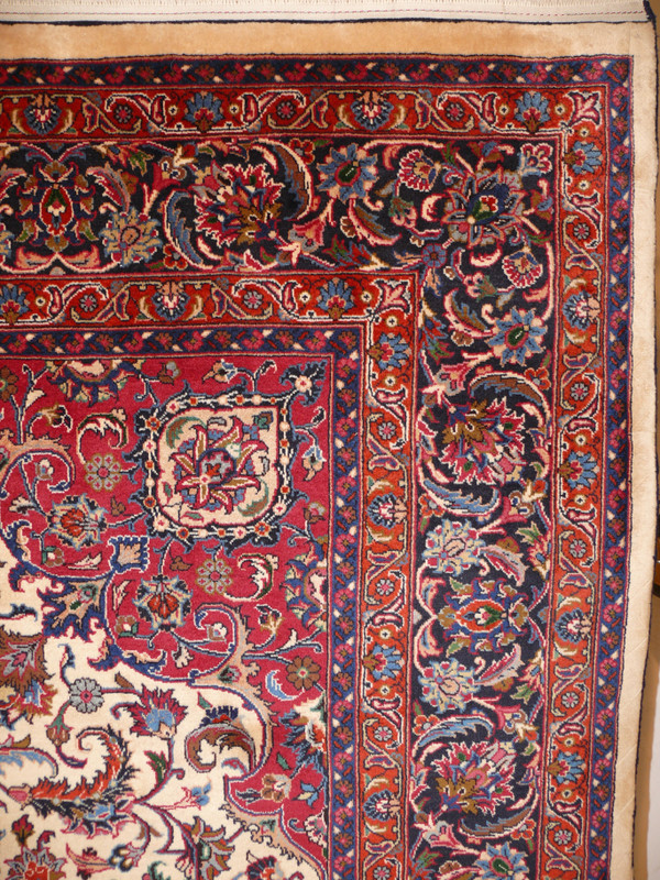 7 x 9'6" Premium Persian Mashad Rug signed by master weaver