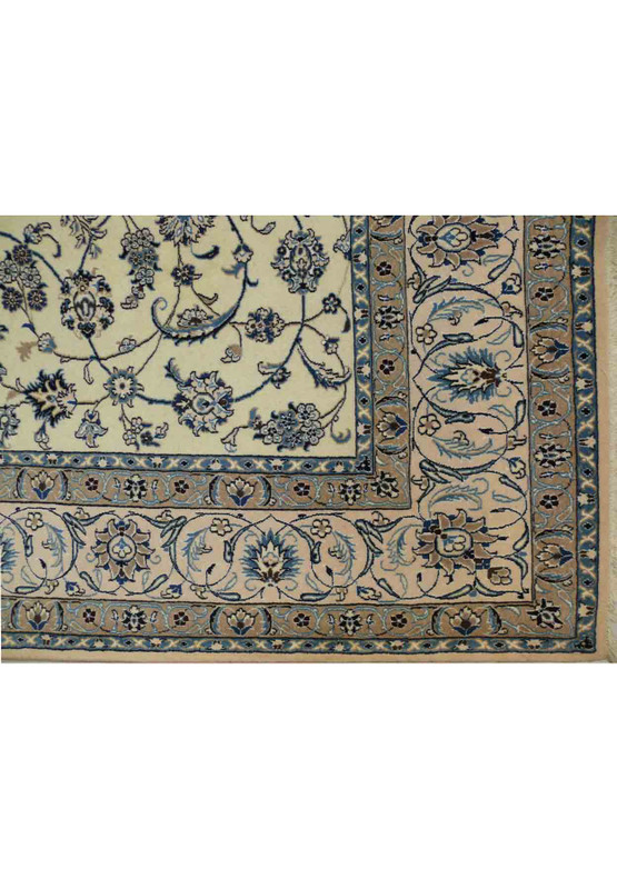 7 x 10 All-Over Design Persian Nain 9LAA Wool & Silk Rug