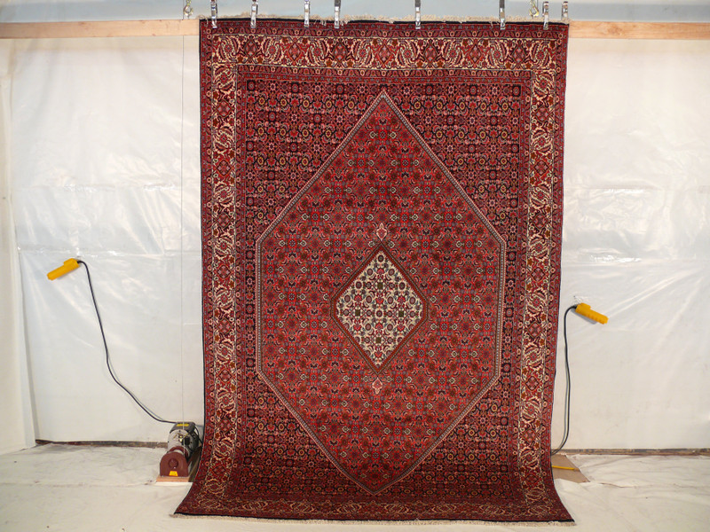 6'6" x 10 Persian Bijar Rug Diamond Medallion