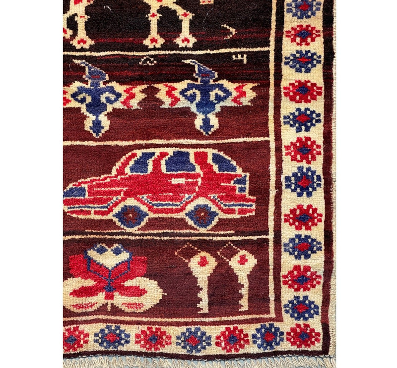 3'3" x 4' Oriental Baluch Tribal Rug