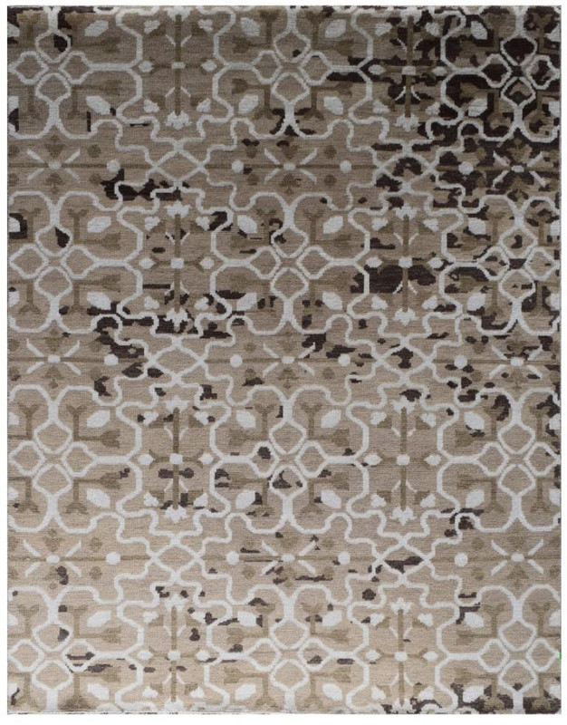 Abstract Coloring New Handmade 8' x 10' Brown Modern Kitchen Rug Rug