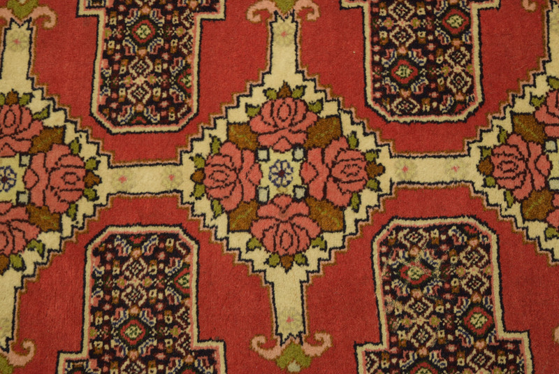 Medallion of a 3x12 Kurdish Senneh Rug Runner