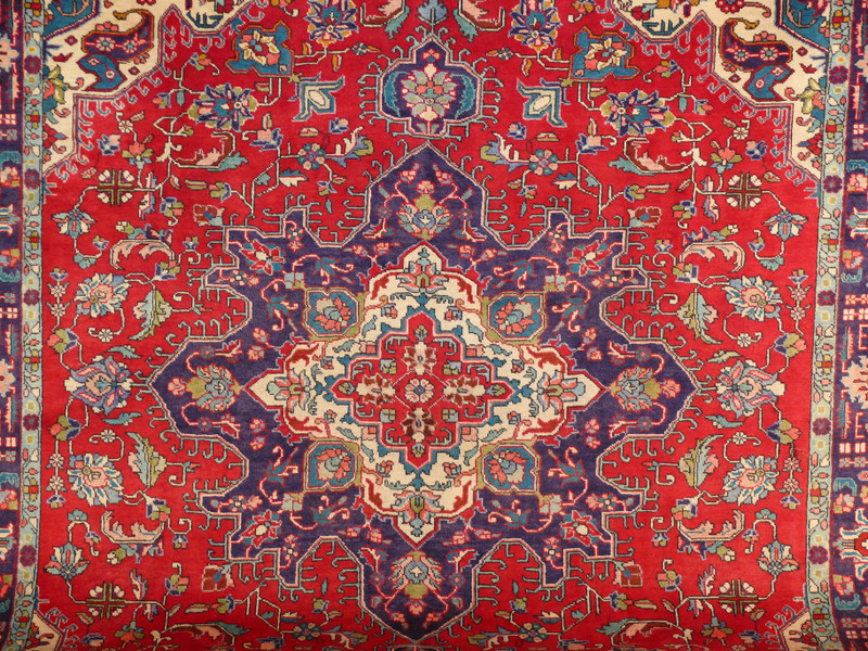 10 x 13 Geometric Tabriz Persian Rug