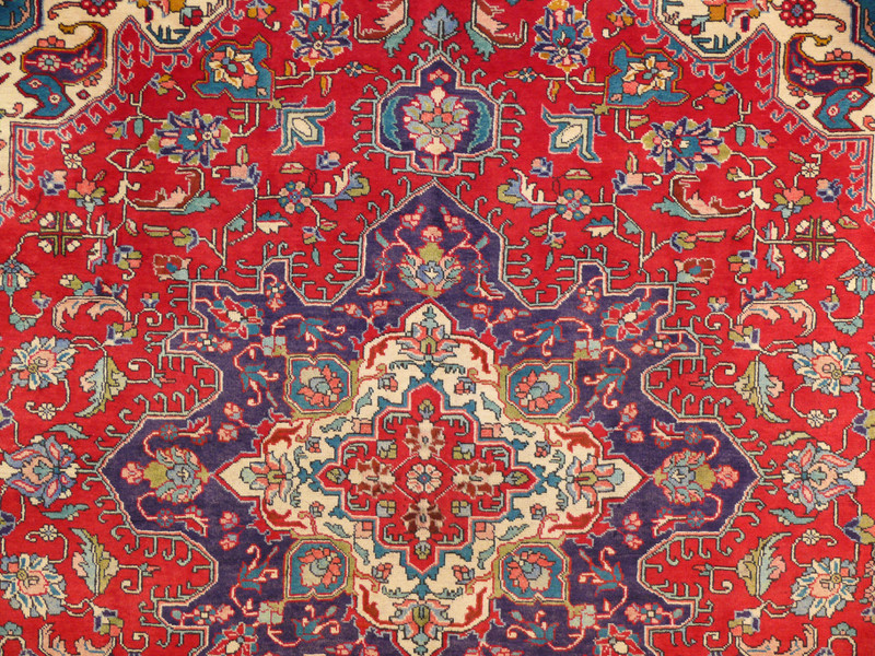 10 x 13 Geometric Tabriz Persian Rug