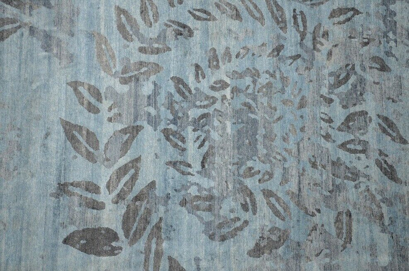 9' x 12' Area Rug  Nepali Look Gray Modern Handmade