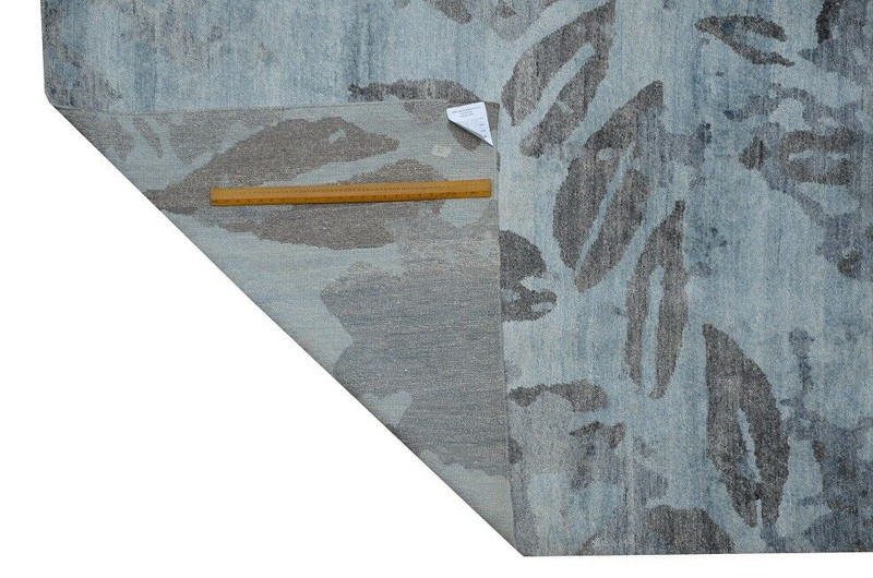 9' x 12' Area Rug  Nepali Look Gray Modern Handmade
